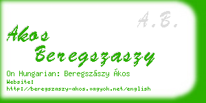 akos beregszaszy business card